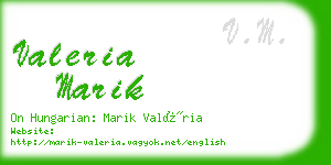 valeria marik business card